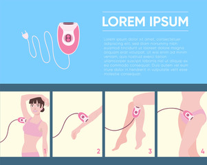  scheme showing zone for electric epilator