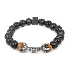 Fashion stone bracelet isolated on white