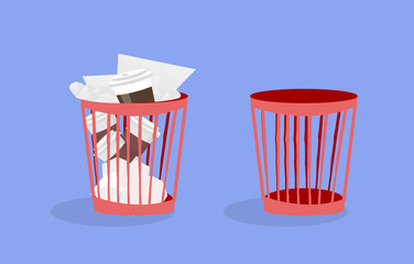 office plastic trash cans