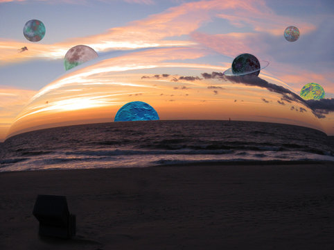 LensDropArt Sylt moons dusk luni-solar tide