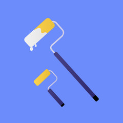  two paint rollers