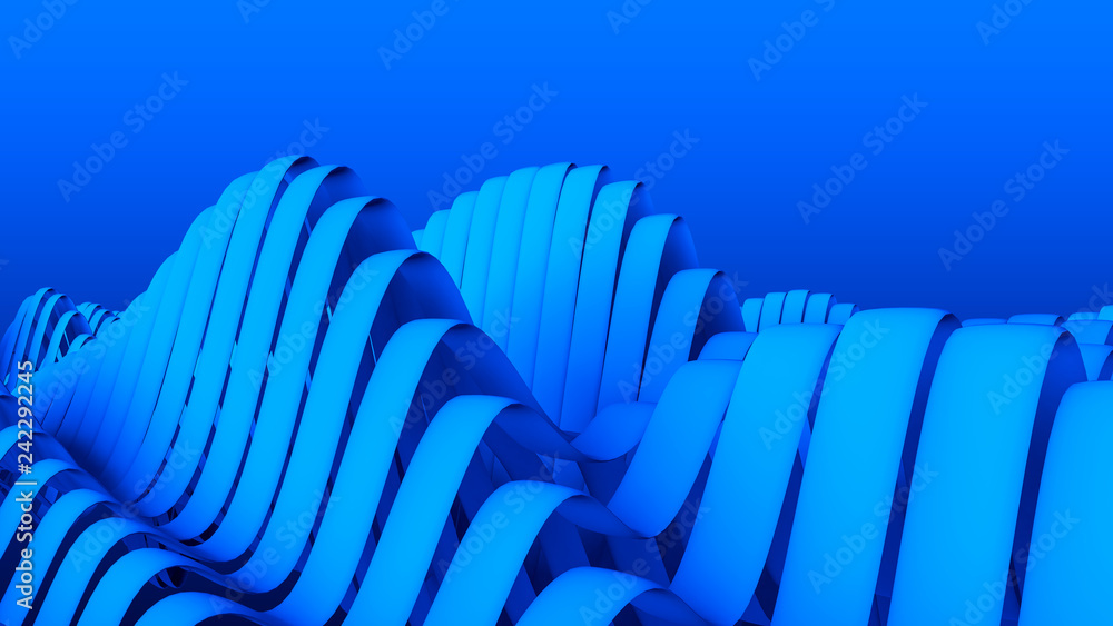 Poster abstract background - restless patch waves of colored rich on the sea of tranquility. satin glossy. 