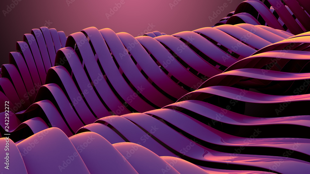 Poster abstract background - restless patch waves of colored rich on the sea of tranquility. satin glossy. 