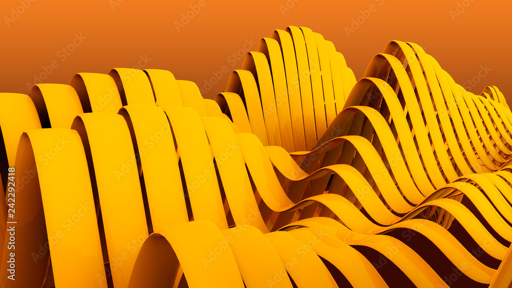 Poster abstract background - restless patch waves of colored rich on the sea of tranquility. satin glossy. 