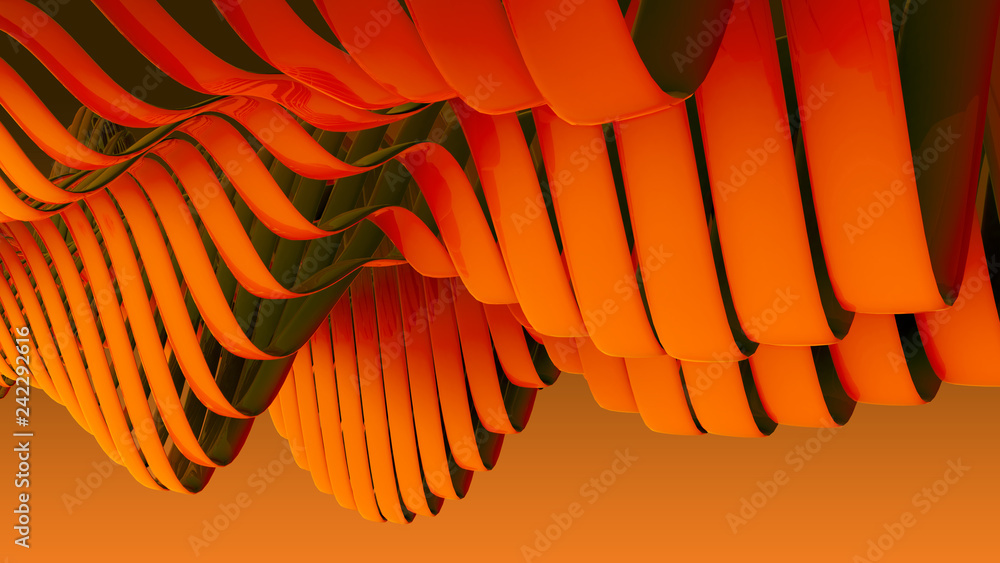 Poster abstract background - restless patch waves of colored rich on the sea of tranquility. satin glossy. 