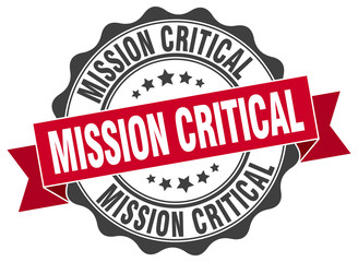 mission critical stamp. sign. seal - obrazy, fototapety, plakaty