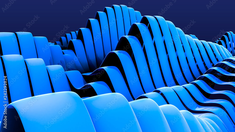 Poster abstract background - restless patch waves of colored rich on the sea of tranquility. satin glossy. 