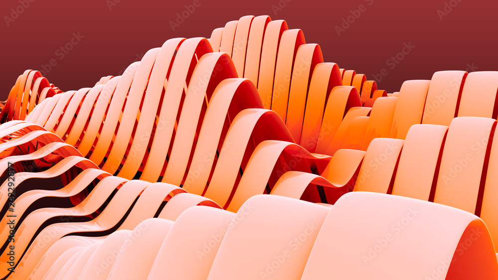 Poster abstract background - restless patch waves of colored rich on the sea of tranquility. satin glossy. 