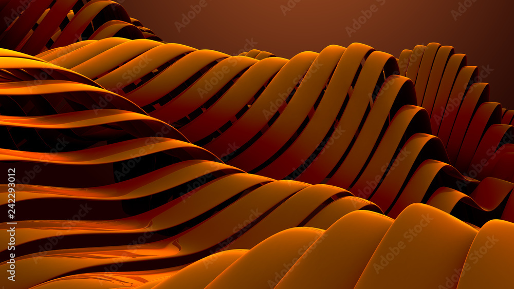 Poster abstract background - restless patch waves of colored rich on the sea of tranquility. satin glossy. 