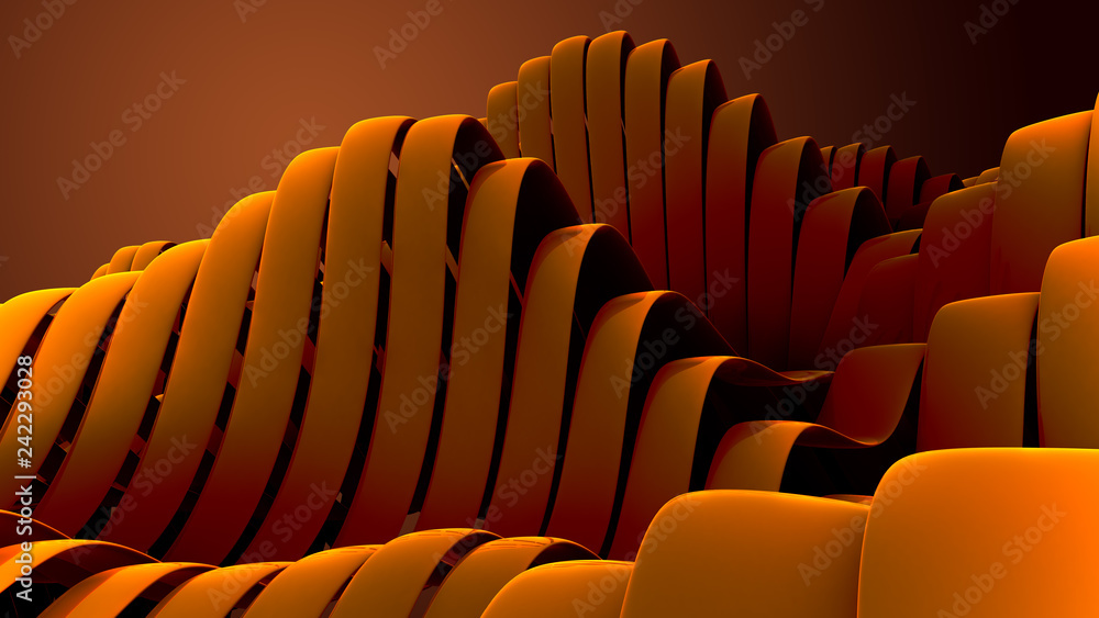 Poster abstract background - restless patch waves of colored rich on the sea of tranquility. satin glossy. 