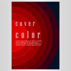Vector color cover with red rounds