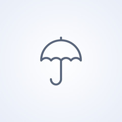 Umbrella, vector best gray line icon