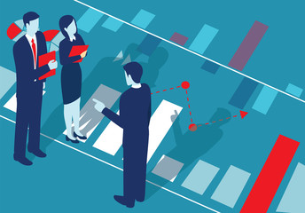 Obraz premium business meeting illustration