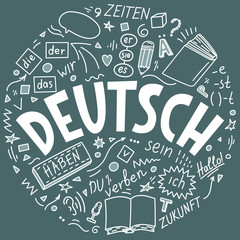 Fototapeta premium Deutsch. Translation: 