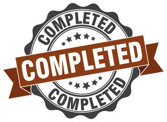 completed stamp. sign. seal