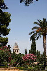 Fototapeta na wymiar Architectural and Park complex of the Alhambra in Granada