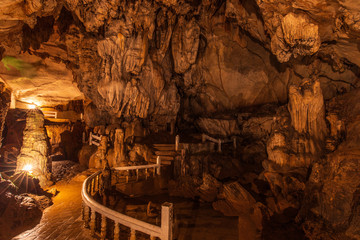 Jang cave, Beautiful cave in Vangveang, Laos.