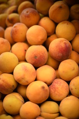 Pile of peach in the market