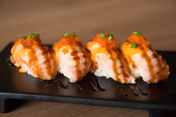 Japanese food - Salmon Sushi (Salmon rice ball)