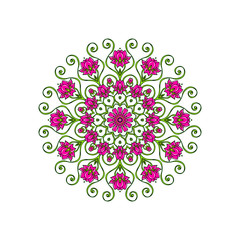 Lotus Flower Mandala Heart Chakra Pink