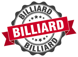 billiard stamp. sign. seal