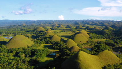 chocolate hill in aerial view, Bohol Philippines - 242300005