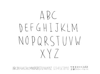 벡터 문자 / 손으로 쓴 글씨체