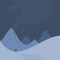 Obraz premium December - Flat illustration