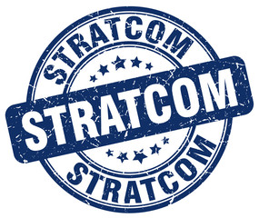 stratcom blue grunge stamp