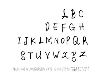 벡터 문자 / 손으로 쓴 글씨체
