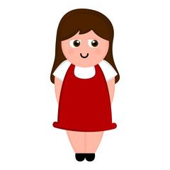 Isolated happy woman image. Vector illustration design
