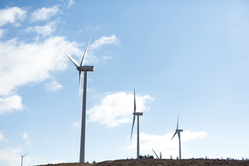 Landscape with Turbine Green Energy Electricity, Windmill for electric power production, Wind...