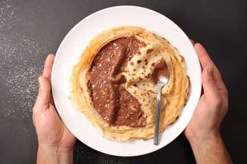 crepe with chocolate