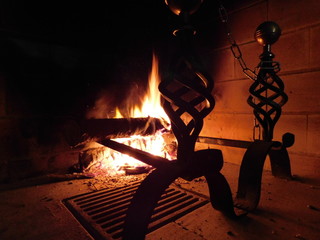 fuoco nel camino