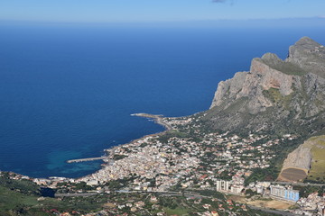Fototapeta na wymiar veduta del golfo di sferracavallo, Palermo, Sicilia