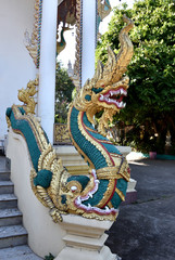 Thai dragon on the roof of temple