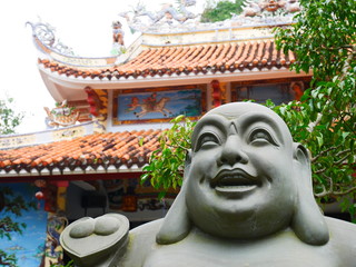 Budha and temple in marble mountain Da Nang Vietnam
