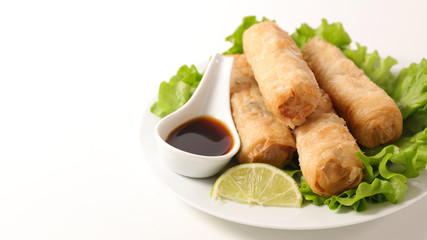 spring roll and soy