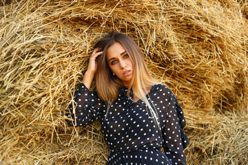 Model Portrait on hayloft 