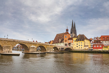 Obraz premium Cityscape of Regensburg town