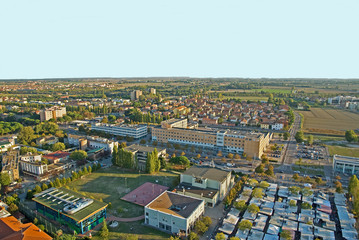Italy Ravenna city aerial view.