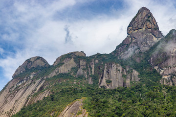 Fototapeta na wymiar Beautiful mountain, Finger of God in the city of Teresopolis, State of Rio de Janeiro, Brazil South America. 