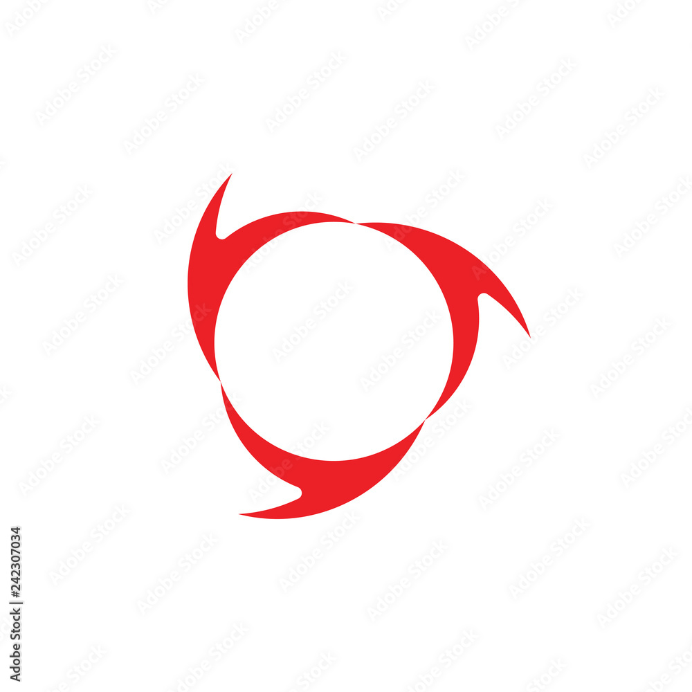 Poster circle curves arrows rotation design logo vector