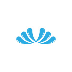 Fototapeta na wymiar water swirl splash logo vector