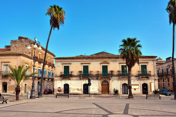 the historic center of Vittoria Ragusa Sicily Italy