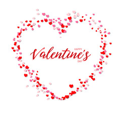 Happy Valentines Day greeting card template with typography text happy valentine`s day. valentines day lettering with valentine heart - Valentine Background.