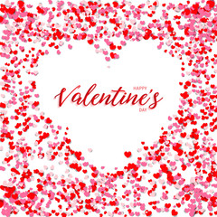 Happy Valentines Day greeting card template with typography text happy valentine`s day. valentines day lettering with valentine heart - Valentine Background.