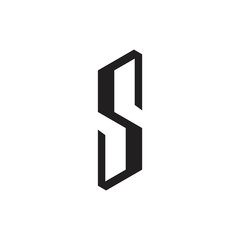 simple letter s geometric logo vector