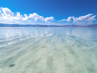 Chaka salt lake in qinghai