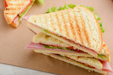 Close up on sandwich triangle